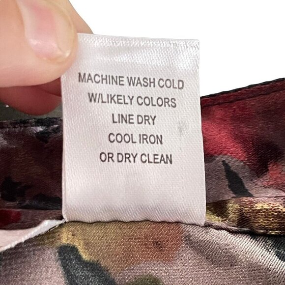 Harve Bernard Dark Autumn Floral Button Up Blouse Tiered Ruffle Grunge Fairycore - Picture 6 of 8